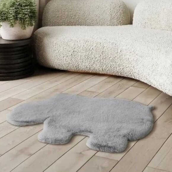 New Mon Chateau Gray HIPPO Carpet Rug - Picture 2 of 6